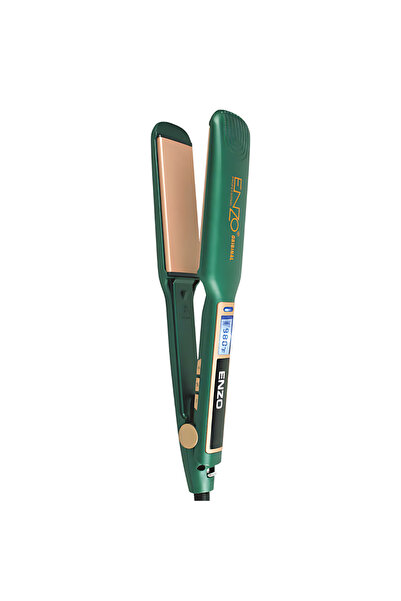 Enzo Professional ENZO EN-3973 Hair Straightener with Heat Protectant Oil Wide Titanium Plate Flat Iron