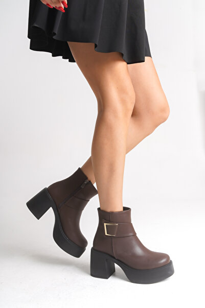 Limeo Άνετα ψηλοτάκουνα γυναικεία μποτάκια με λεπτομέρεια με φερμουάρ στο πλάι