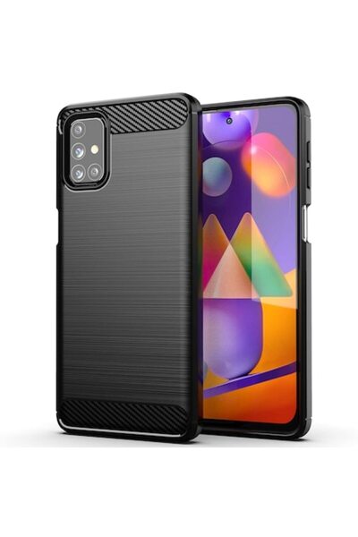 Bibilel Carcasă din silicon Techsuit Carbon pentru Samsung Galaxy M31s - Negru
