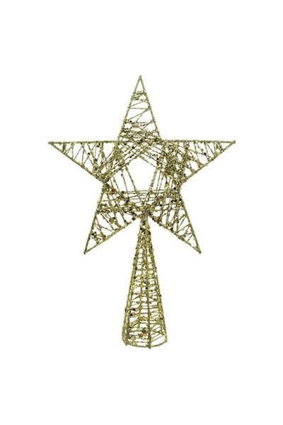 GOLD MARKET Apărătoare decorativă în formă de stea pentru brad de Crăciun, au...