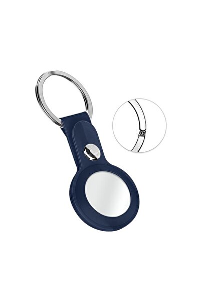 OEM Navy silicone keychain case compatible with Apple AirTag — protection and style