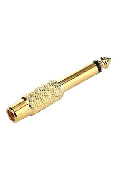 OEM Προσαρμογέας Jack RCA σε 6,3 mm, Ορείχαλκος, Χρυσός - Universal Audio Con...