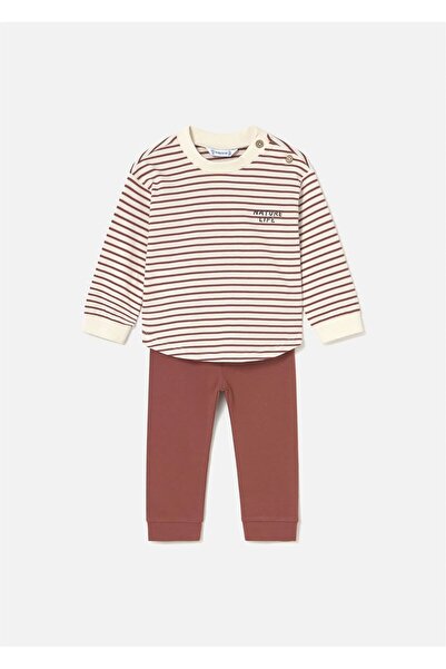 MAYORAL Baby Girl Printed 2-Piece Top and Bottom Set Cinnamon 2745