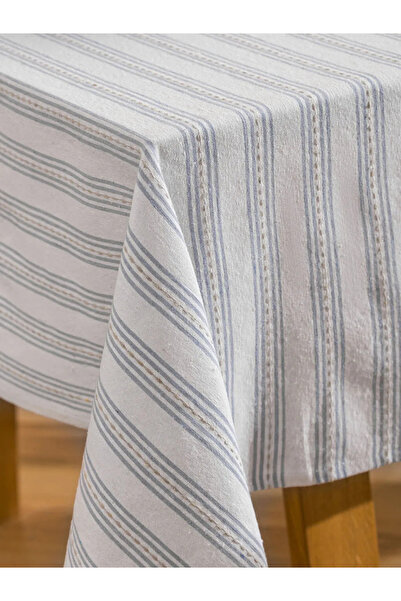 LC Waikiki Lcw Home Blue Line Embroidered Tablecloth 140X180 cm