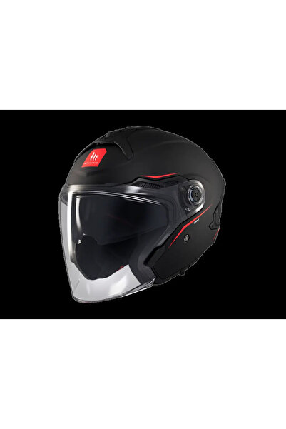 MT Helmets KASK MT COSMO SV ÇENESİZ GÖZLÜKLÜ MAT SİYAH