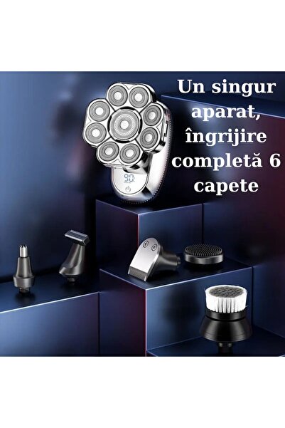 MACASORE 6-in-1 Electric Shaver, 4D Heads, Wet/Dry Shave, IPX6 Waterproof