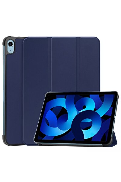 OEM Elegant book-style case for Apple iPad Air 4 (2020) / Air 5 (2022) - Blue faux leather