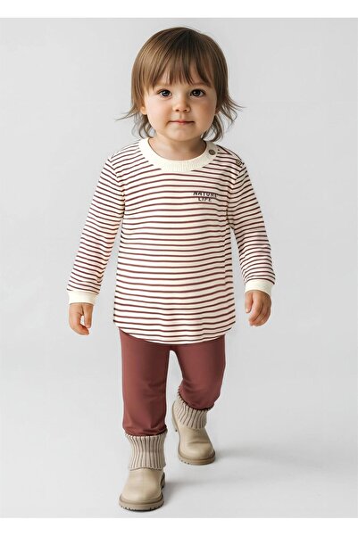 MAYORAL Baby Girl Printed 2-Piece Top and Bottom Set Cinnamon 2745