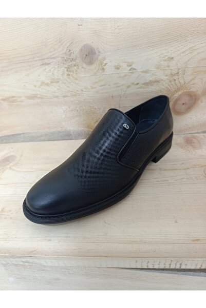 LİCCAS Men's Winter Classic Shoes Genuine Leather Rubber and Non-Slip Sole Slip-On Water Resistant