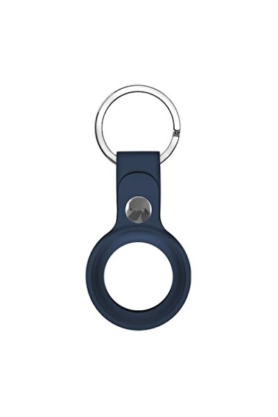OEM Navy silicone keychain case compatible with Apple AirTag — protection and style