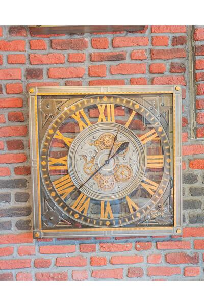 Sembol Aksesuar İron Duvar Saati 80x80 cm