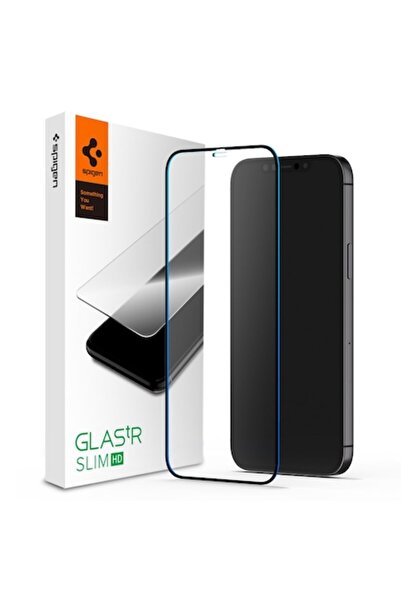 Spigen Protecție de ecran Glas.tR Slim pentru iPhone 12 / 12 Pro - Negru