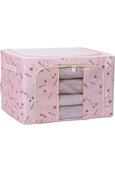 GOLD MARKET Cutie de depozitare pliabilă, cadru metalic, textil, fermoar bidi...