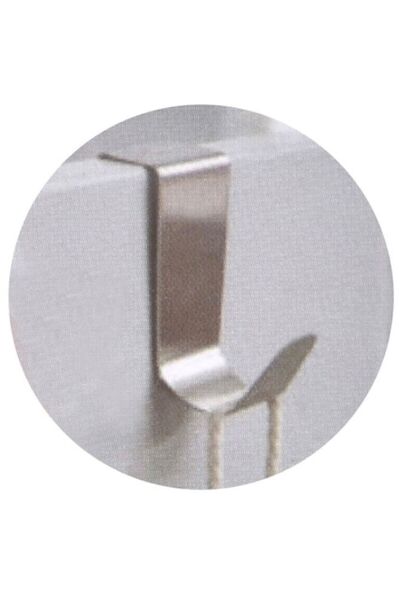 OEM Set of 2 metal hooks for cabinet or drawer, silver, 9 cm