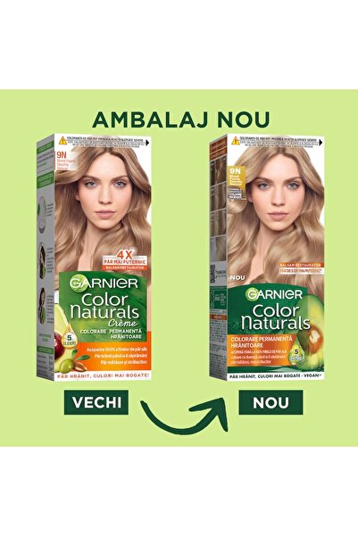 Garnier Color Naturals permanent hair dye with ammonia, 9N Very Light Blonde, 112 ml