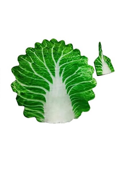 GOLD MARKET Children's leaf-shaped blanket and hat set, polyester, 85 cm, Green