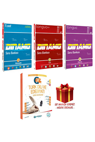 Tonguç Yayınları 11. Sınıf Dinamo Matematik+Tarih+Coğrafya+Türk Dili ve Edebi...