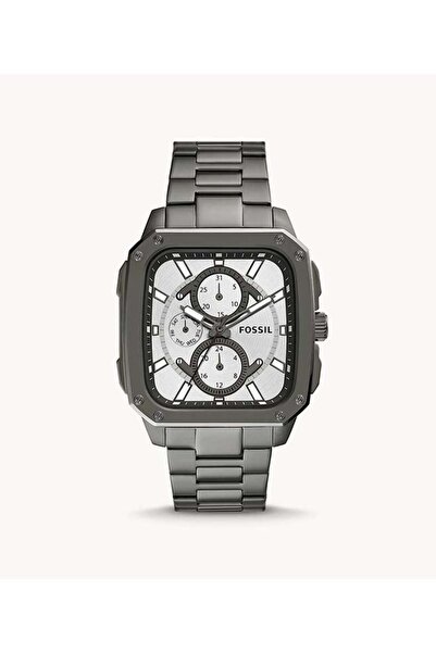 Fossil Inscription Smoke Silver Chronograph Men's Watch - BQ2657