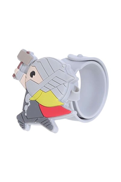 Felba - Children's wristwatch with Thor character, grey silicone strap