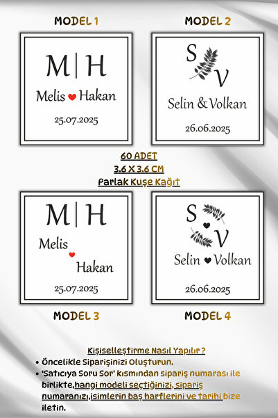 birikiyedi En Favori/Popüler Kare Çikolata Etiketi-kişiye Özel Söz-nikah-nişa...