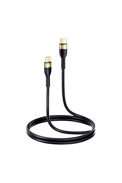 OEM USB-C PD 100W Cable with Fast Data Transfer, 2m, Reinforced, Black-Gold