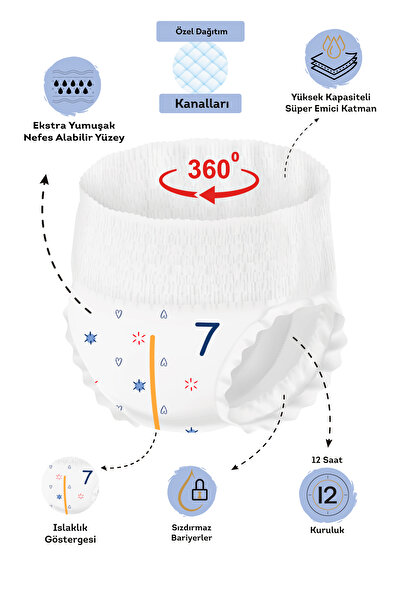 Paddlers Diaper Panties Size 7 Xx-Large 18 Pieces (20-30 kg) Eco Package
