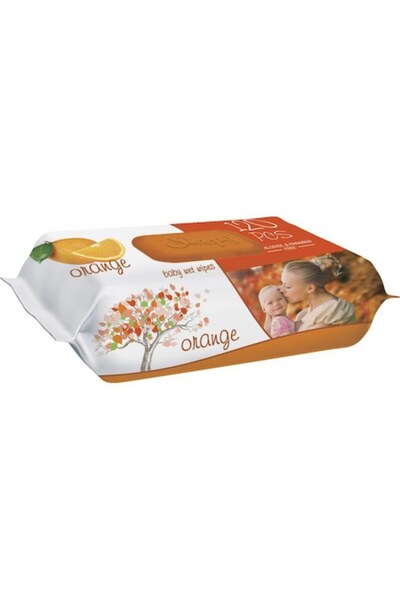 Sleepy Șervețele umede pentru bebeluși, portocaliu, 120 buc, parfum de portocală