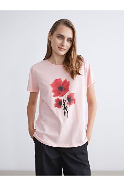 LC Waikiki Floral 100% Cotton Women's T-Shirt