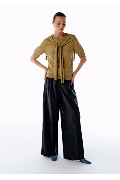 Knitss High Waist Wool Trousers Gray