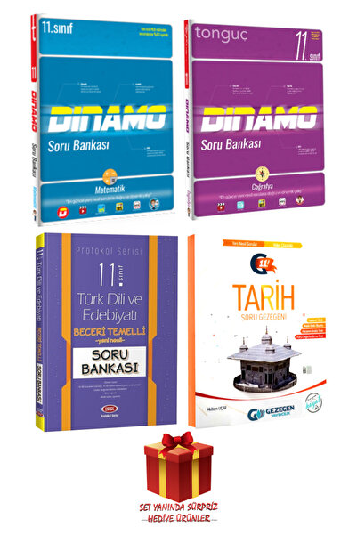 Tonguç Yayınları 11. Sınıf Dinamo Matematik+Tarih+Coğrafya+Türk Dili ve Edebi...