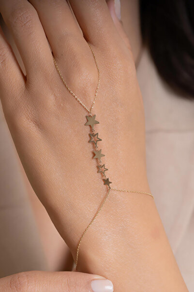 AMES GOLD KUYUMCULUK 14 Ayar Altın Işıltılı 5 Yıldızlı Şahmeran