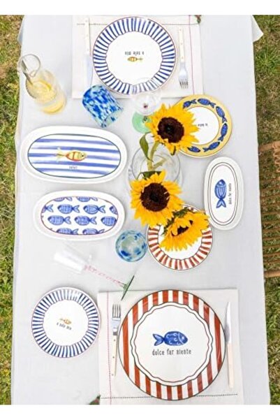 STOREMAX Mia Fish Serving Plate Set of 6 26 cm 1169806