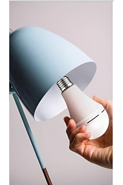 ALMİNA DL-020 20W Şarjlı LED Ampul E27 Soğuk Beyaz – Elektrik Kesintisinde Otomatik Işık