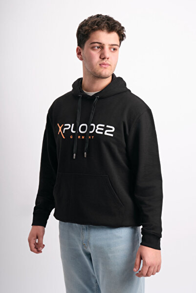 WE AND ME oversized Φαρδύ κοστούμι με τύπωμα με κουκούλα Ανδρικό φούτερ