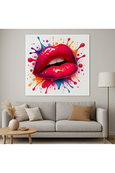 BLT DİZAYN Pictură pe sticlă cu design de buze Color Explosion – cea mai ener...