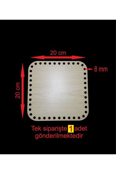 ASUDE HEDİYELİK Banu din lemn 20x20 cm 1 buc. Tavă din bambus Placă de tricot...