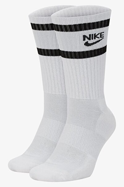 Nike Шкарпетки Dri Fit Heritage Crew Unisex Çorap 2 li Beyaz