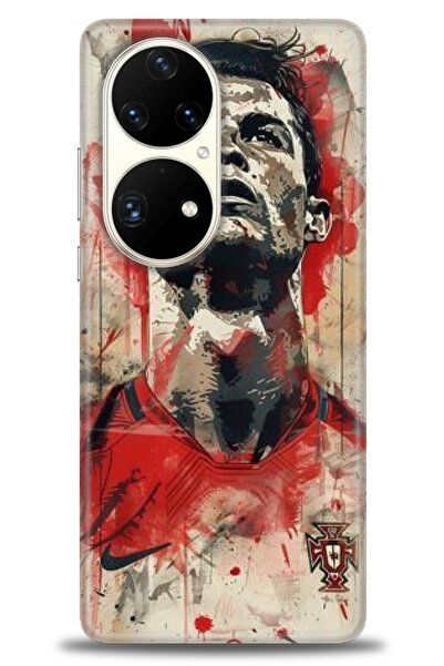 Rulet Aksesuar حافظة متوافقة مع هاتف هواوي P50 Pro HD مطبوع + واقي شاشة سيرام...