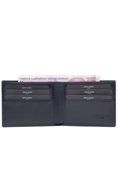 Pierre Cardin Navy Blue Analin Men's Leather Wallet 3664L1N