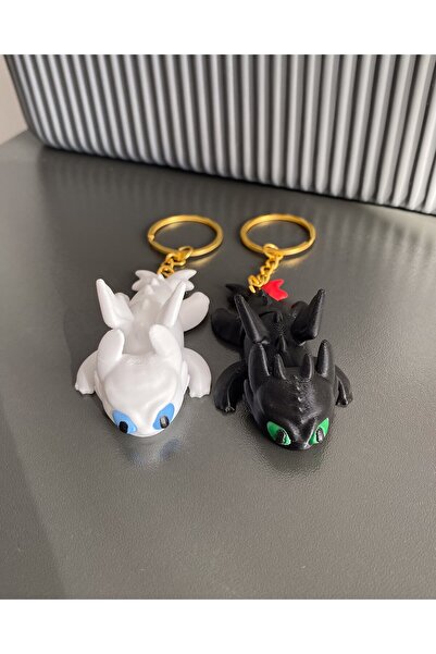 Figuva Toothless Dragon Couple Keychain - How to Train Your Dragon - Night Fu...