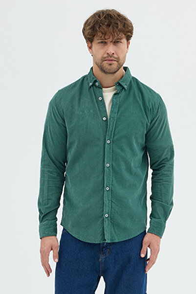 Cosplay Erkek Regular Kadife Uzun Kollu Gömlek