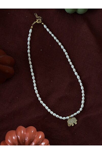 Butik قلادة من اللؤلؤ على شكل فيل