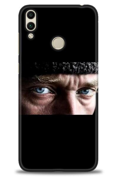 Rulet Aksesuar حافظة متوافقة مع هاتف هواوي هونر 8C HD مطبوع + واقي شاشة سيرام...