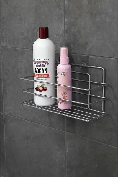 Jenisa رف حمام معدني مقاوم للصدأ - منظم حمام وحامل شامبو - كروم