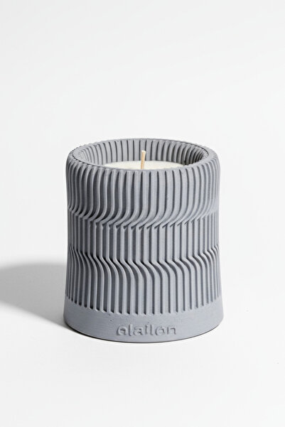olailon Serrated, Kakao Kokulu Dekoratif Beton Mum Antrasit Gri