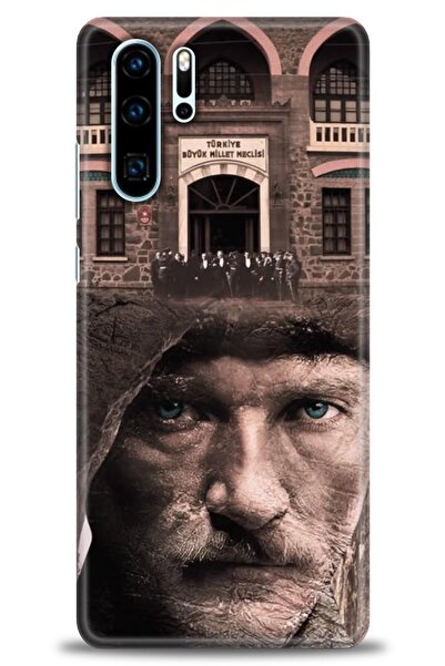 Rulet Aksesuar غطاء متوافق مع هاتف هواوي P30 Pro HD مطبوع - غطاء سيليكون بتصم...