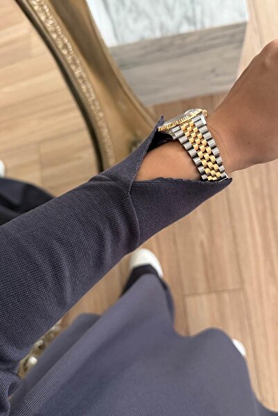 Ka Hijab Σετ Mercerized με λεπτομέρεια σχισμής και πέτρα στο λαιμό - Καπνιστό