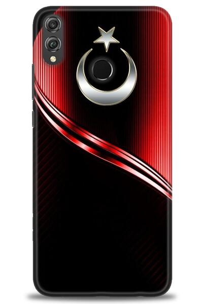 Rulet Aksesuar غطاء متوافق مع هاتف هواوي هونر 8X HD مطبوع - غطاء سيليكون مصمم...