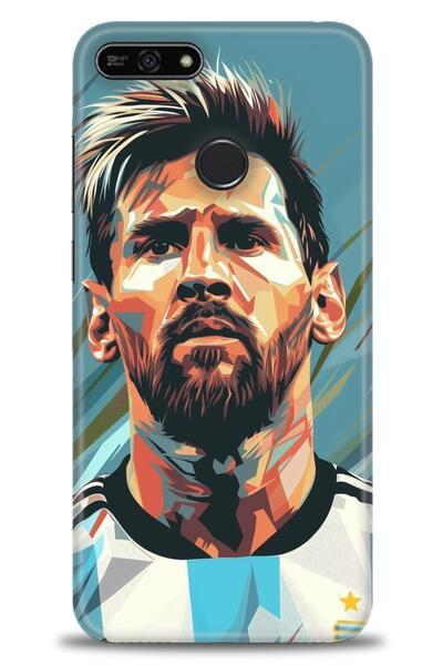 Rulet Aksesuar غطاء متوافق مع هاتف هواوي هونر 7A HD مطبوع + واقي شاشة سيراميك...