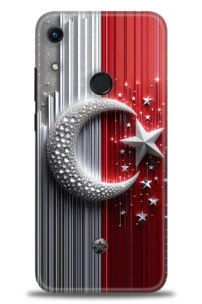 Rulet Aksesuar غطاء متوافق مع هاتف هواوي هونر 8A HD مطبوع - غطاء سيليكون بتصم...